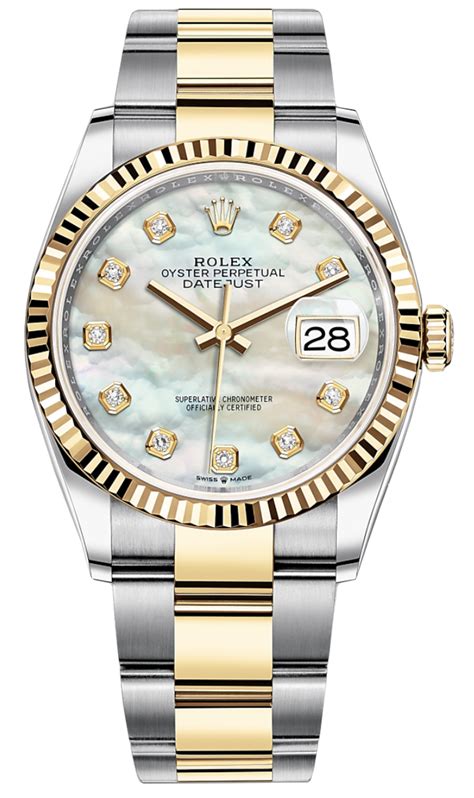 rolex datejust oyster 36mm steel and yellow gold